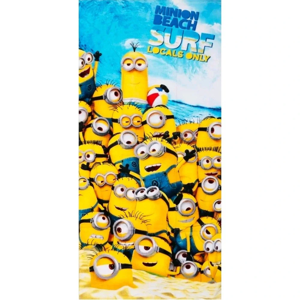 Despicable Me Minions Beach Towel Surf Locals Only Universal Studios Yellow Blue